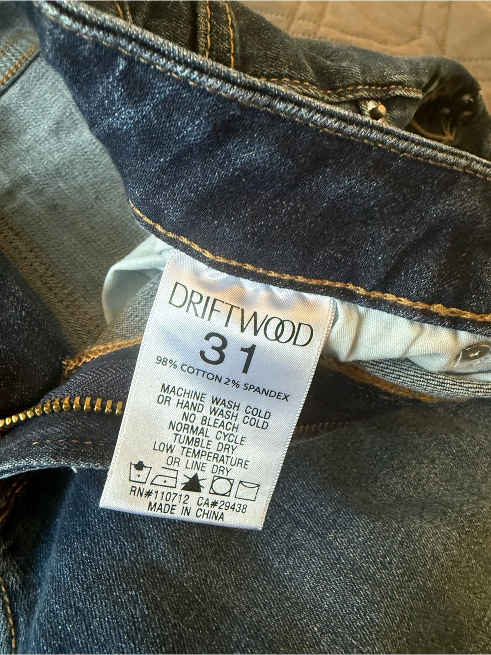 DRIFTWOOD Dark Blue Denim Shorts with Floral Embroidery - Picture 5 of 5